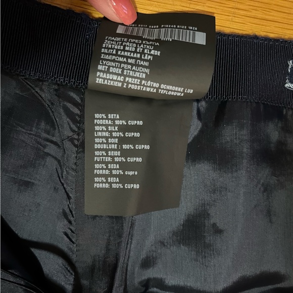 Prada 100% Silk Blue Woven Skirt - Picture 4 of 8